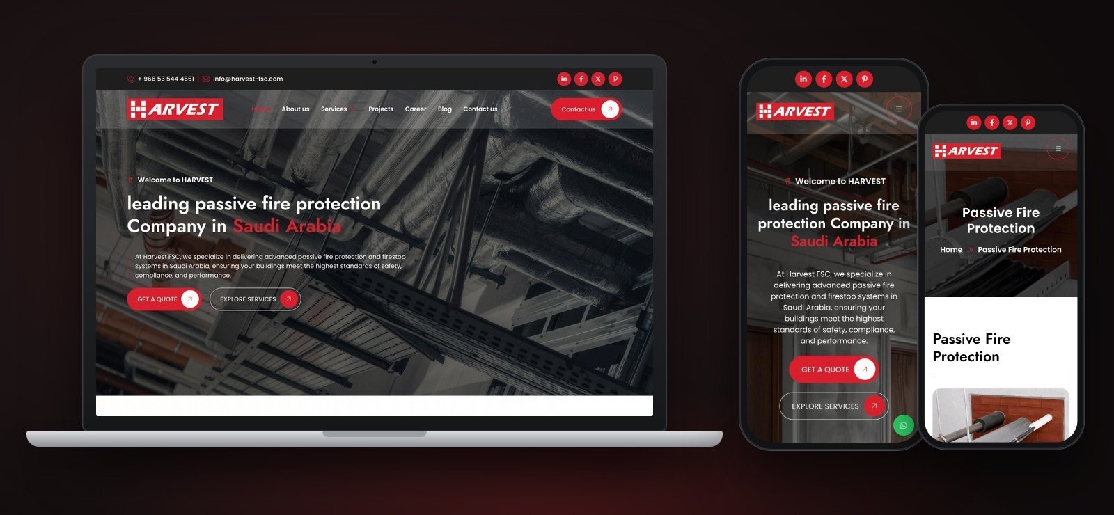 Harvest FSC website
