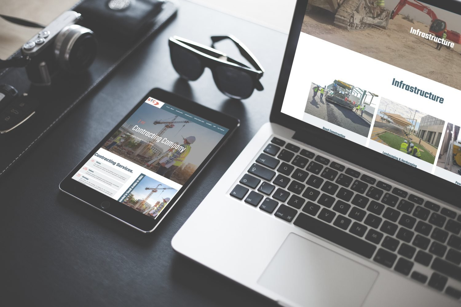 DTC infrastructure page on laptop and tablet