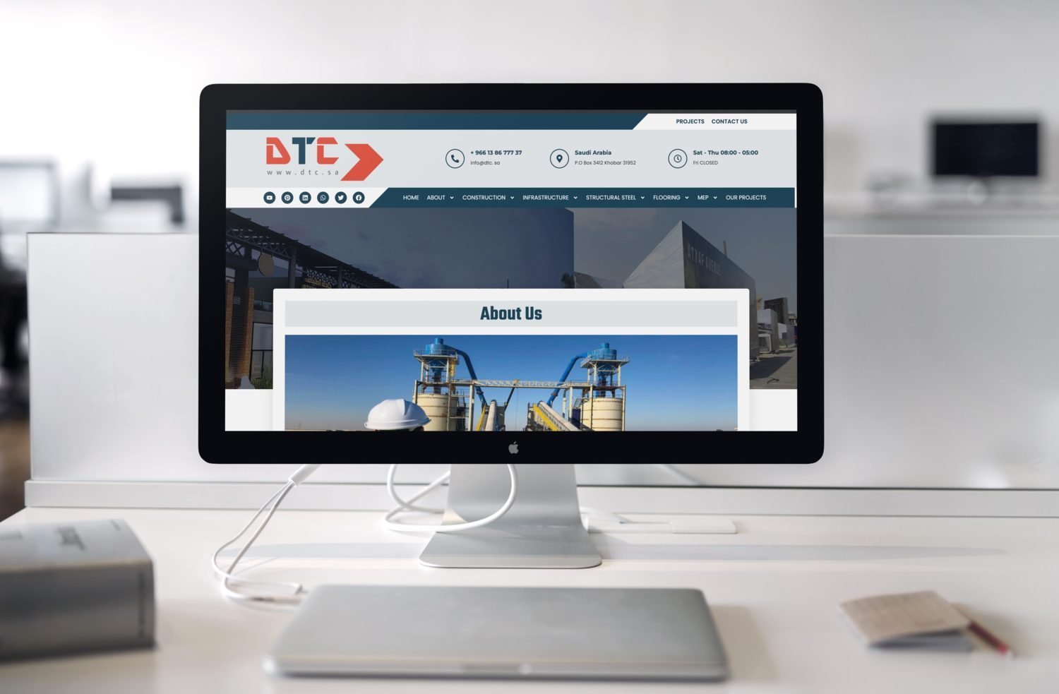 DTC About Us page on a desktop display